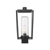 Z-Lite Sheridan 1 Light Outdoor Post Mount Fixture, Black And Seedy 594PHMS-BK